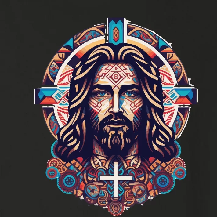 Jesus Abstract Art Toddler Long Sleeve Shirt