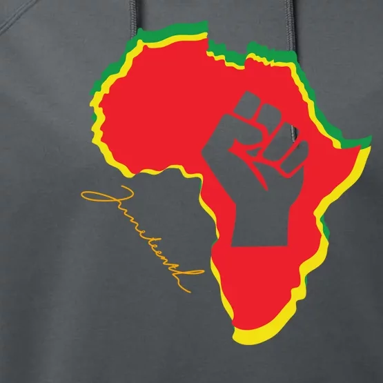 Juneteenth African American Pride Performance Fleece Hoodie