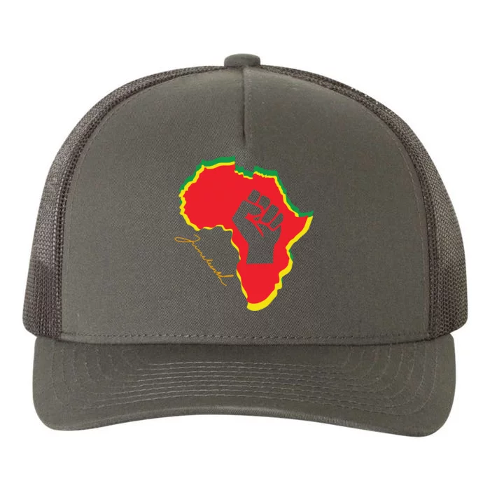 Juneteenth African American Pride Yupoong Adult 5-Panel Trucker Hat