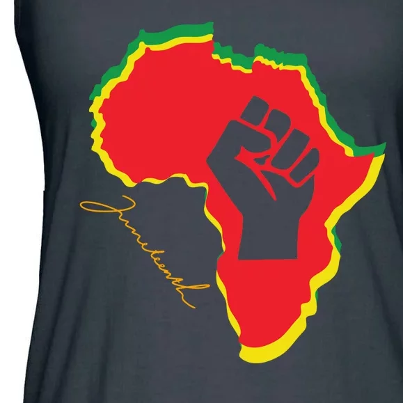 Juneteenth African American Pride Ladies Essential Flowy Tank