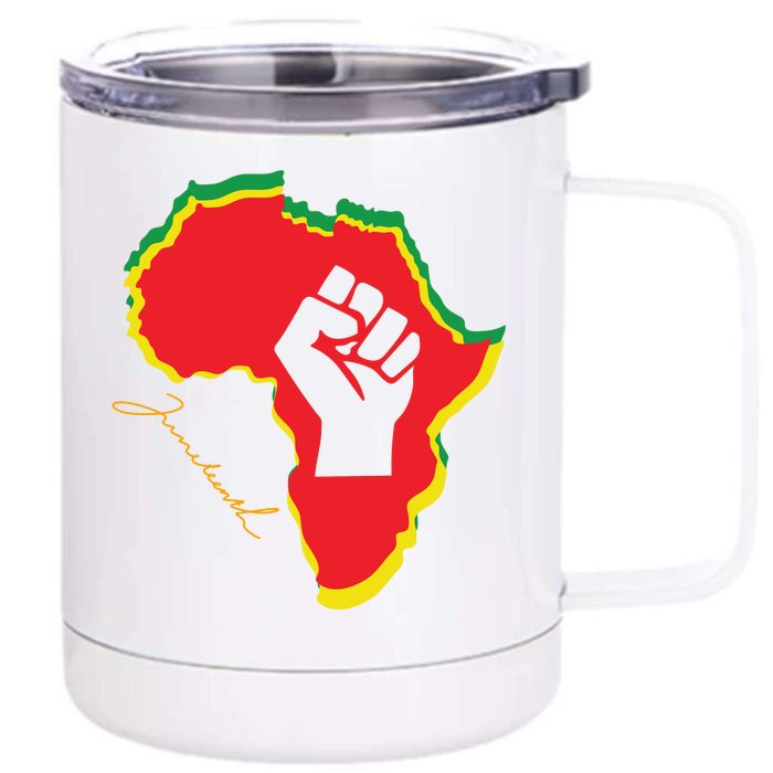 Juneteenth African American Pride Front & Back 12oz Stainless Steel Tumbler Cup