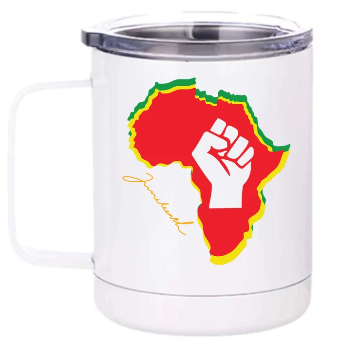 Juneteenth African American Pride Front & Back 12oz Stainless Steel Tumbler Cup