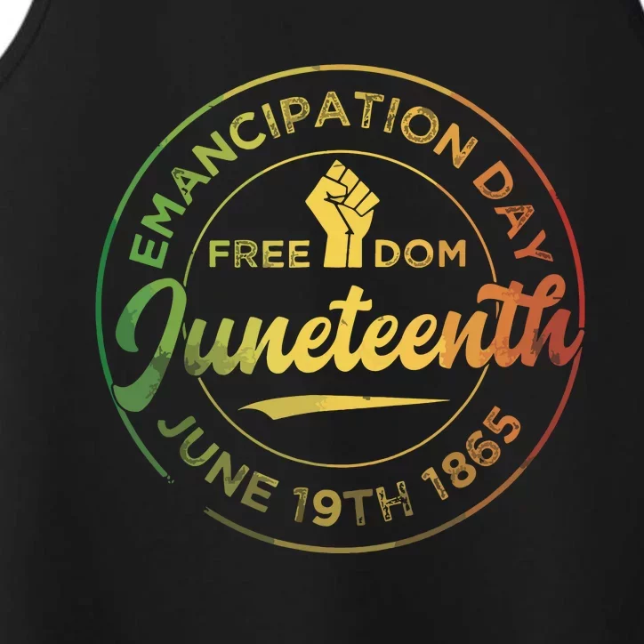 Juneteenth African American Black History June 19th 1865 Performance Tank