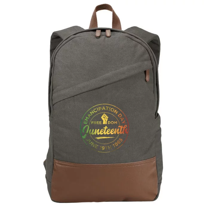 Juneteenth African American Black History June 19th 1865 Cotton Canvas Backpack