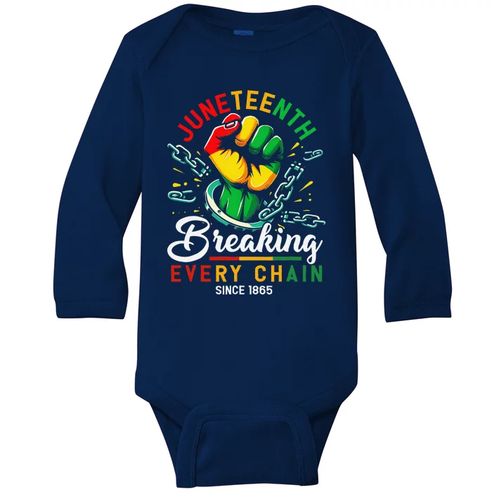 Juneteenth African American Freedom 1865 Baby Long Sleeve Bodysuit