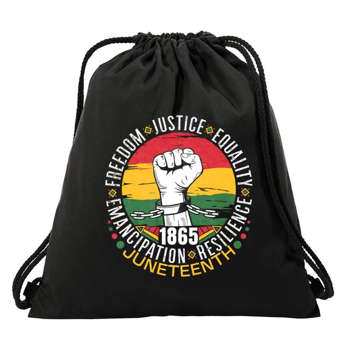 Juneteenth African American Black History 1865 Drawstring Bag