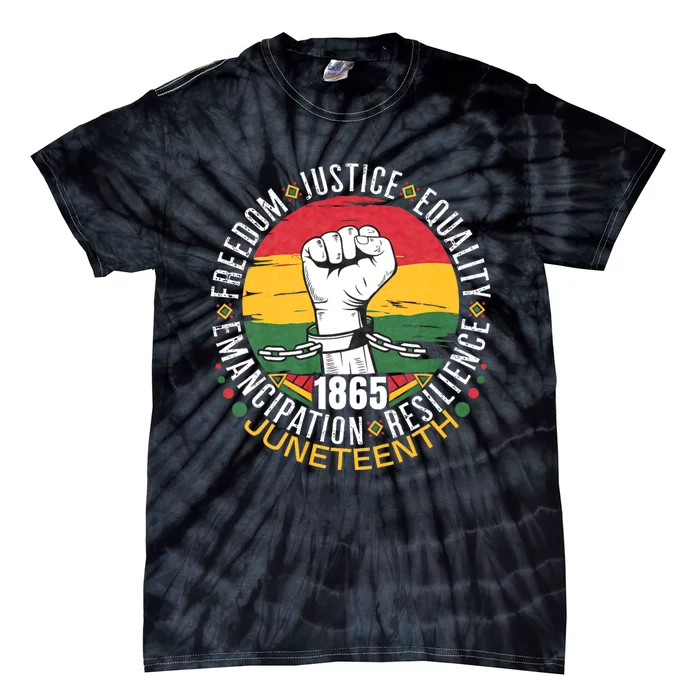 Juneteenth African American Black History 1865 Tie-Dye T-Shirt