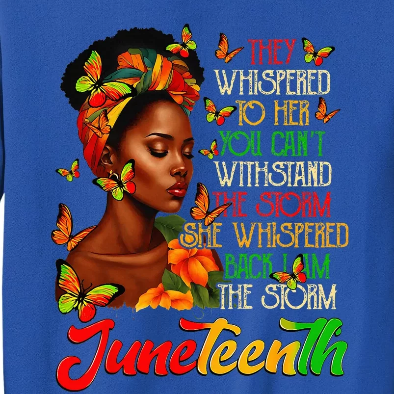 Juneteenth Afro American Black Women Black History Month Tall Sweatshirt