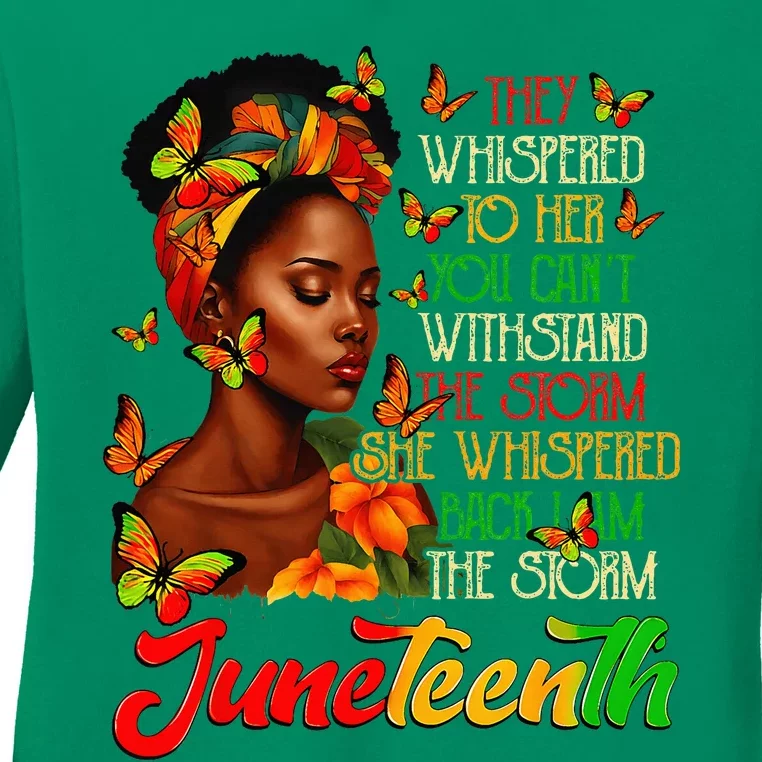 Juneteenth Afro American Black Women Black History Month Ladies Long Sleeve Shirt