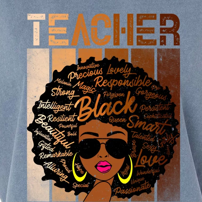 Juneteenth African American Black Smart Teacher Gift Garment-Dyed Women's Muscle Tee