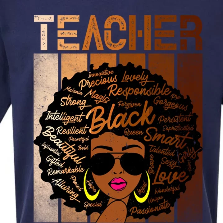 Juneteenth African American Black Smart Teacher Gift Sueded Cloud Jersey T-Shirt