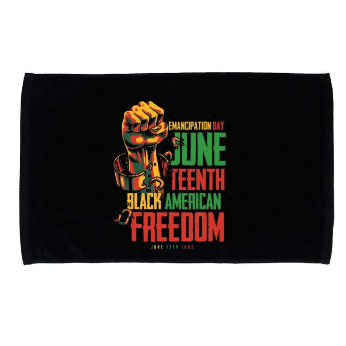 Juneteenth African American Freedom Black  Juneteenth Microfiber Hand Towel