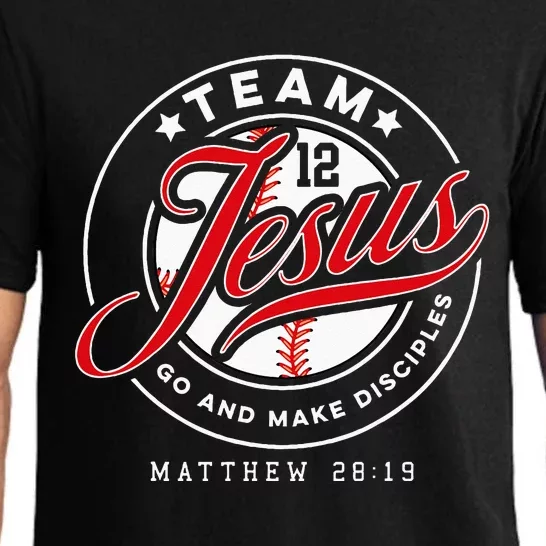 Jesus And Baseball Team Jesus Christian Matthew 28 19 Verse Pajama Set