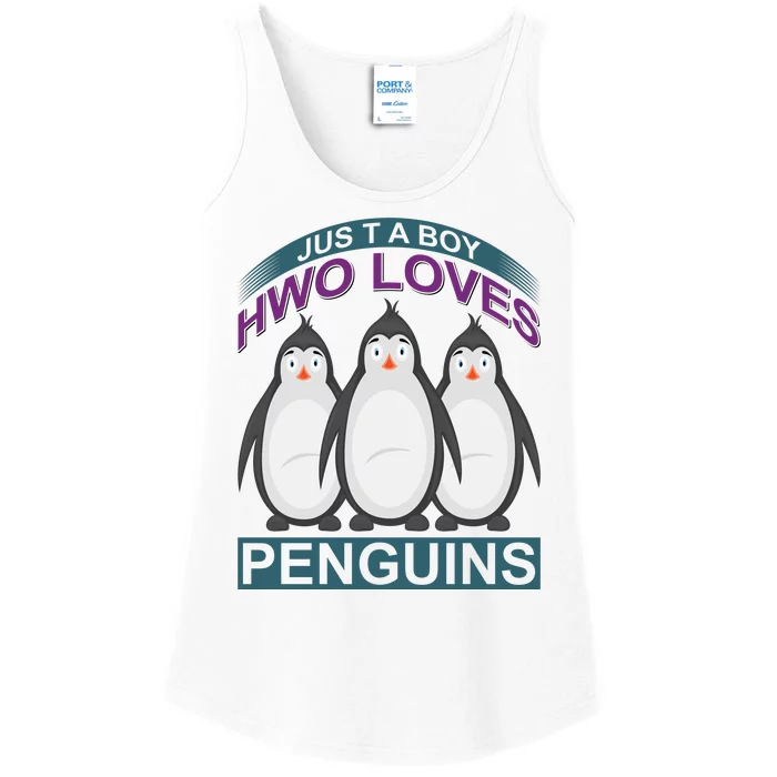 Just A Boy Who Loves Penguins Ladies Essential Tank