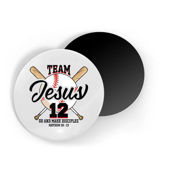 Jesus And Baseball Team Jesus Christian Matthew 28 Magnet