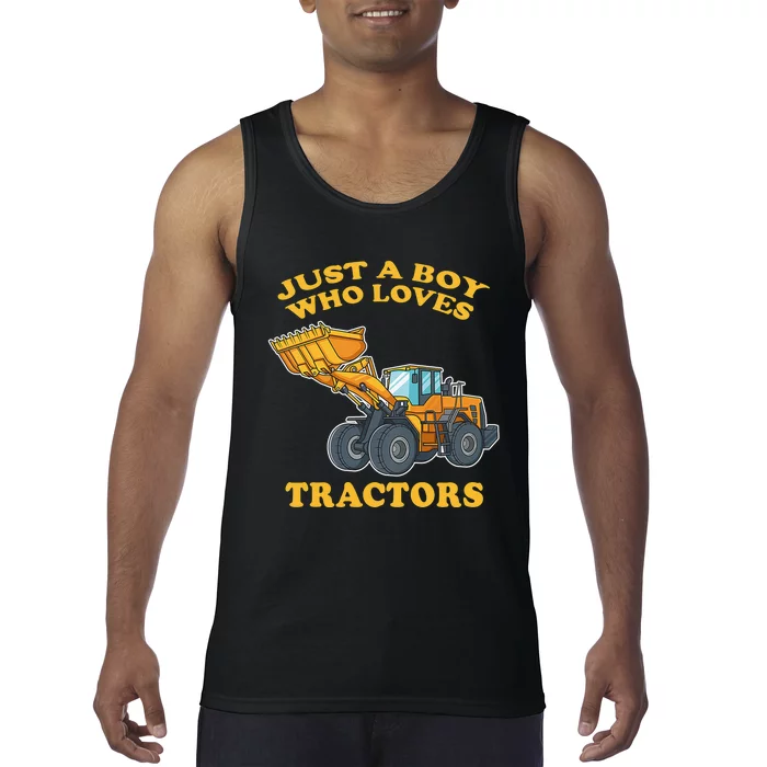 JUST A BOY WHO LOVES DUMP TRACTORS Tank Top