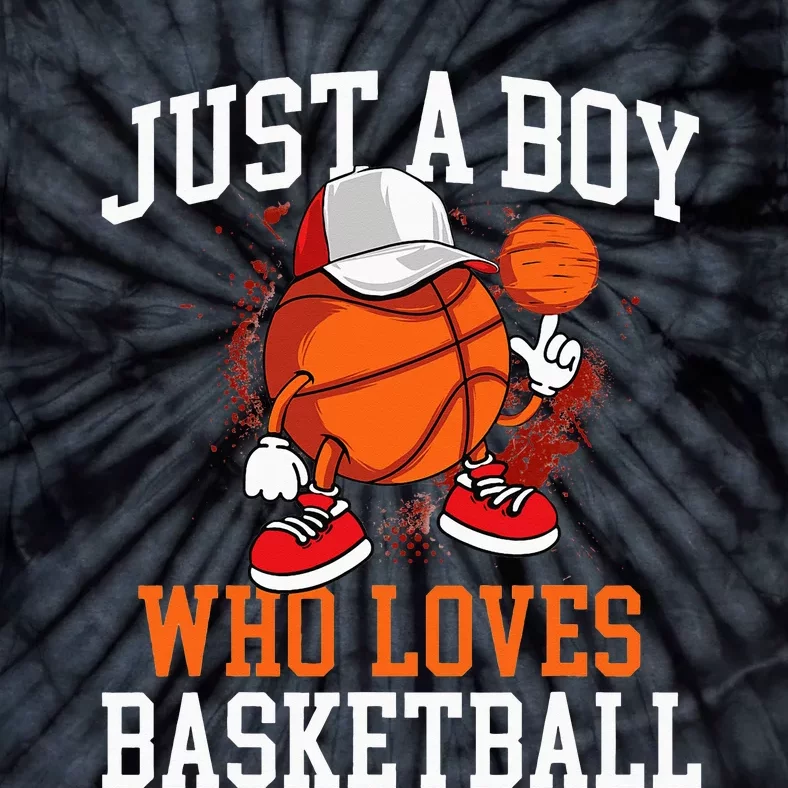 Just A Boy Who Loves Basketball Player Hoops Tie-Dye T-Shirt