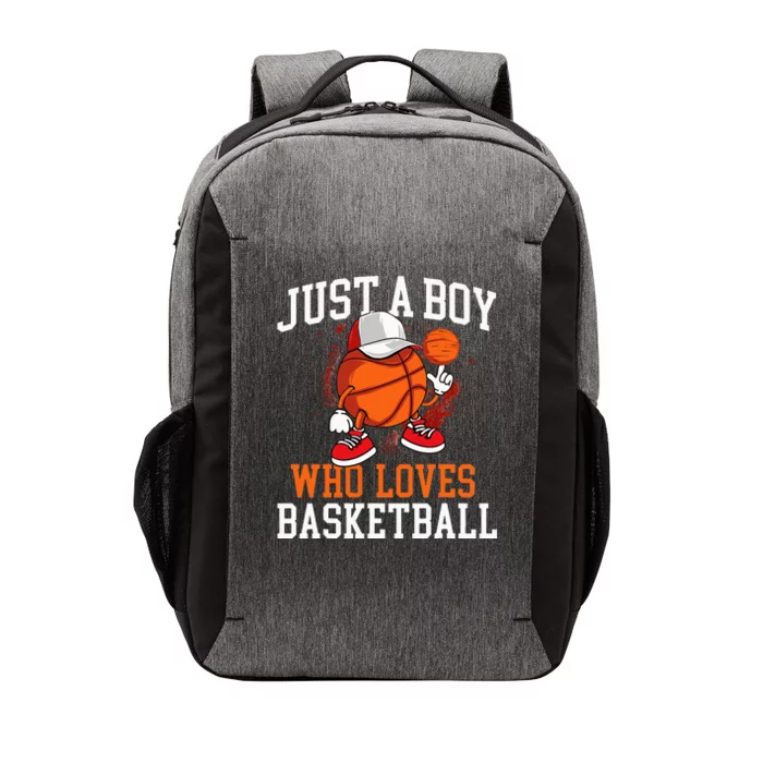 Just A Boy Who Loves Basketball Player Hoops Vector Backpack