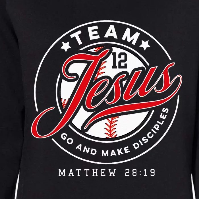 Jesus And Baseball Team Jesus Christian Matthew 2819 Verse Womens California Wash Sweatshirt