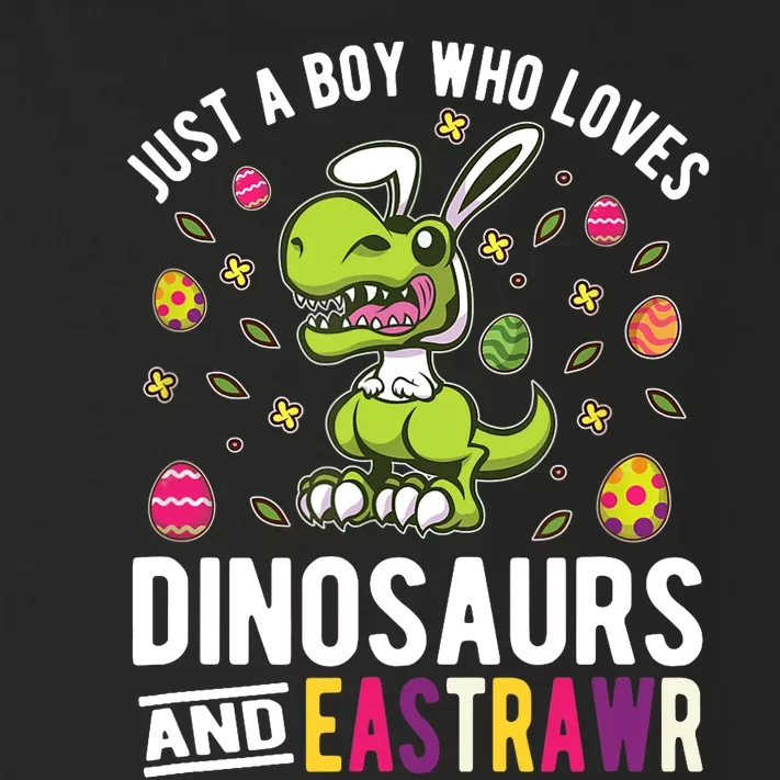 Just A Boy Who Loves Dinosaurs And Easter Toddler Long Sleeve Shirt