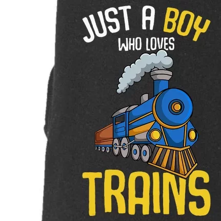 Just A Boy Who Loves Trains Locomotive Train Doggie 3-End Fleece Hoodie