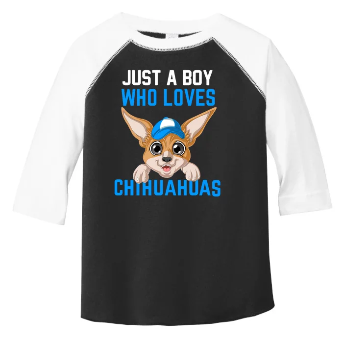 Just A Boy Who Loves Chihuahuas Toddler Fine Jersey T-Shirt