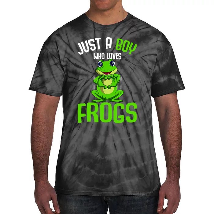 Just A Boy Who Loves Frogs Boy Frog Tie-Dye T-Shirt