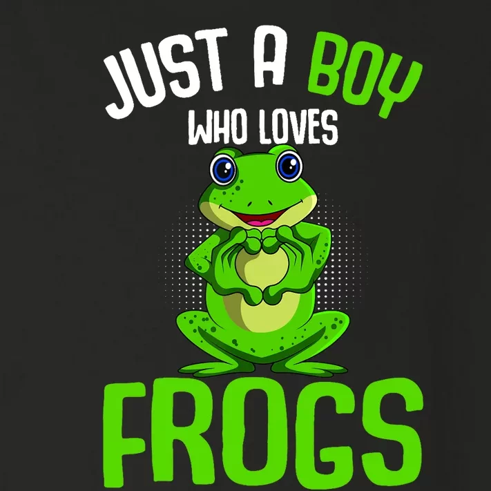 Just A Boy Who Loves Frogs Boy Frog Toddler Long Sleeve Shirt