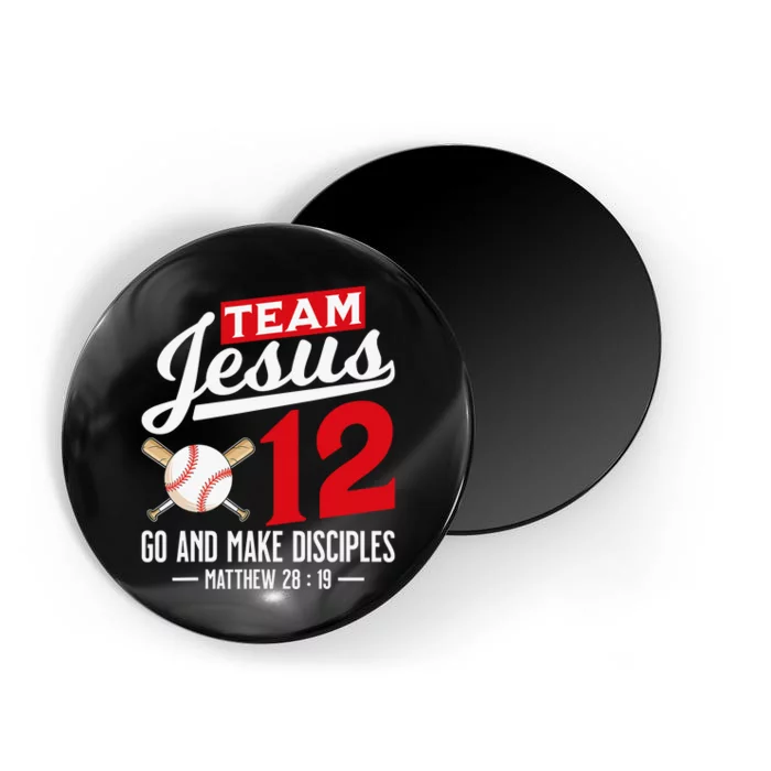 Jesus and Baseball Team Jesus Christian Matthew 2819 Verse Magnet