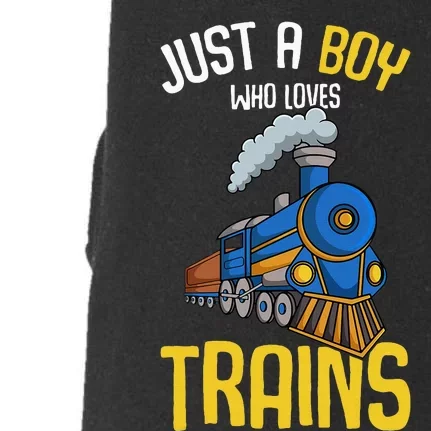 Just A Boy Who Loves Trains Locomotive Train Doggie 3-End Fleece Hoodie