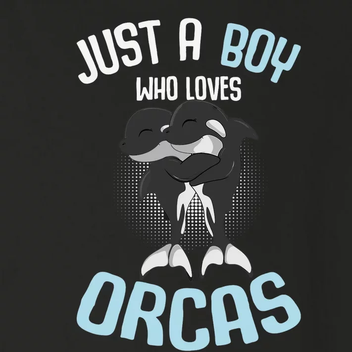 Just A Boy Who Loves Orcas Killer Whale Boys Toddler Long Sleeve Shirt