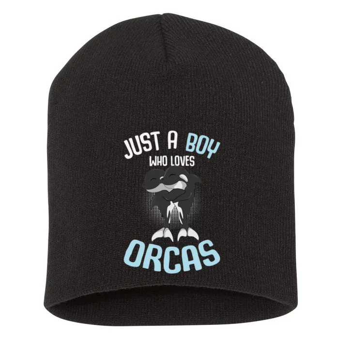 Just A Boy Who Loves Orcas Killer Whale Boys Short Acrylic Beanie