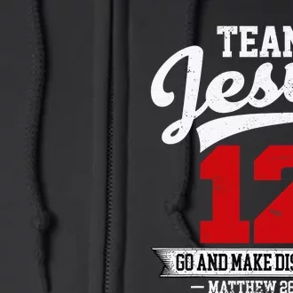 Jesus and Baseball Team Jesus Christian Matthew 2819 Verse Full Zip Hoodie