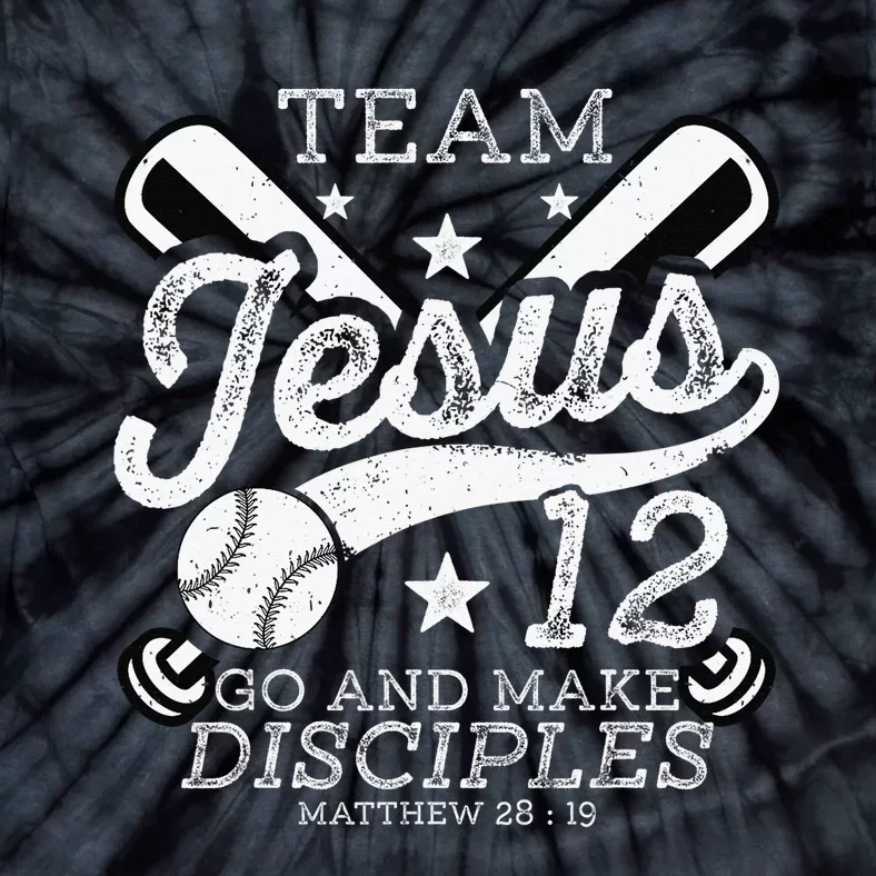 Jesus and Baseball Team Jesus Christian Matthew 2819 Verse Tie-Dye T-Shirt