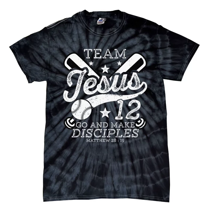 Jesus and Baseball Team Jesus Christian Matthew 2819 Verse Tie-Dye T-Shirt