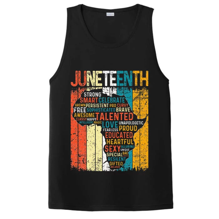 Junenth Ancestors Black African Map American June 19 Flag Performance Tank