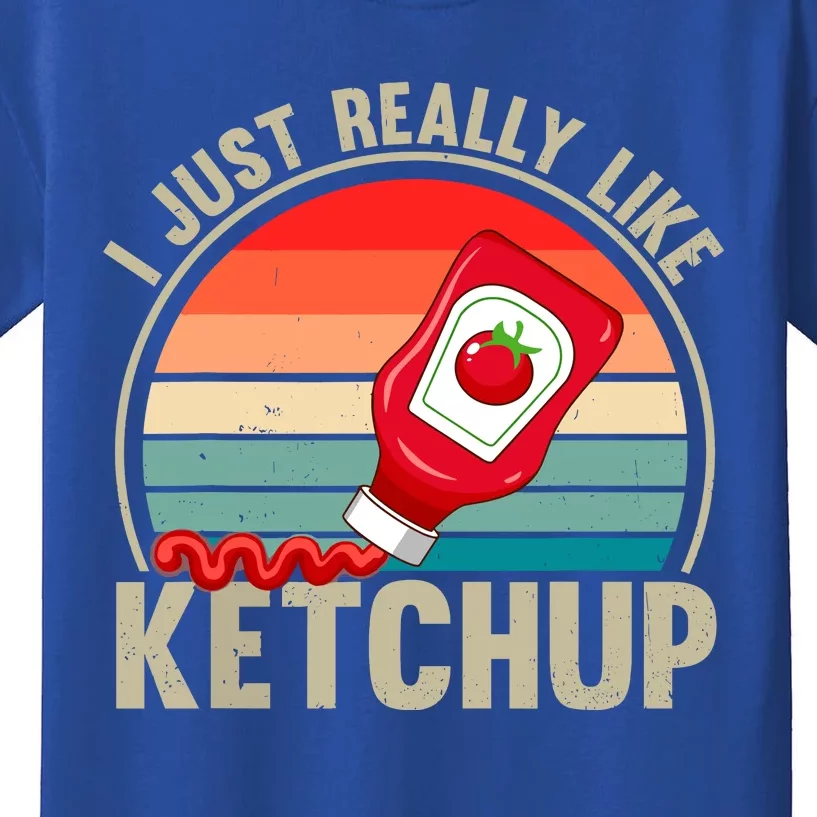 Just A Boy Who Loves K.E.T..C.H.U.P. Catsup Kids T-Shirt