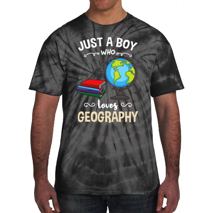 Just A Boy Who Loves Geography Tie-Dye T-Shirt