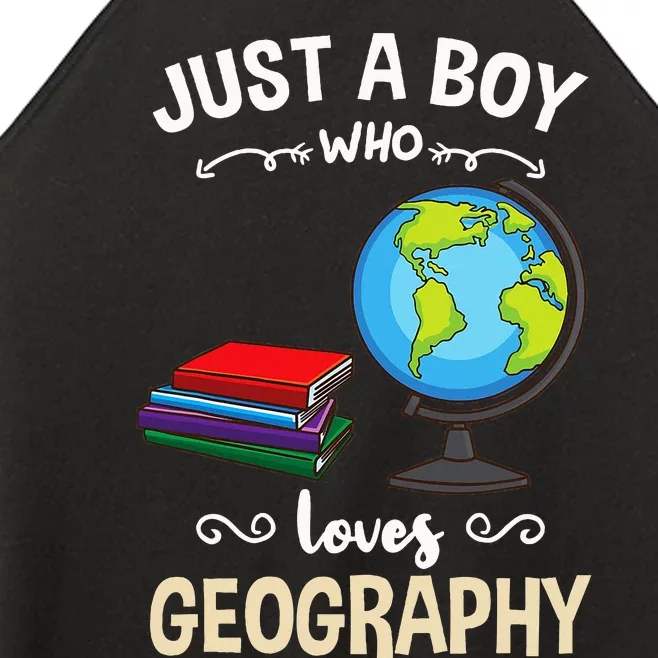 Just A Boy Who Loves Geography Women’s Perfect Tri Rocker Tank