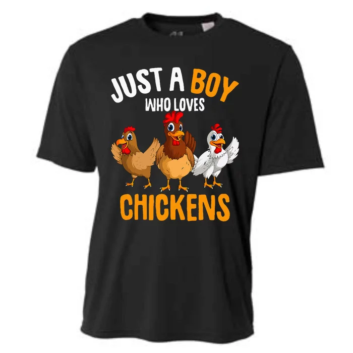 Just A Boy Who Loves Chickens Cooling Performance Crew T-Shirt