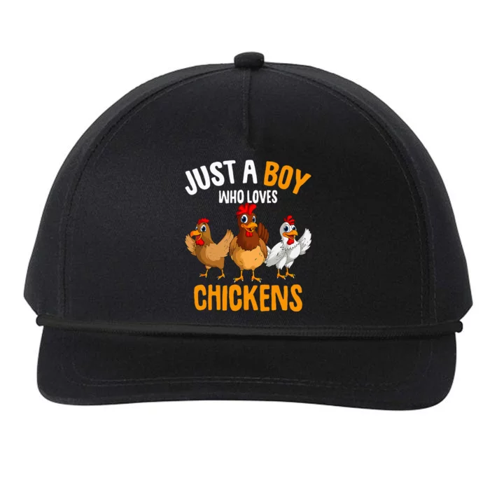 Just A Boy Who Loves Chickens Snapback Five-Panel Rope Hat