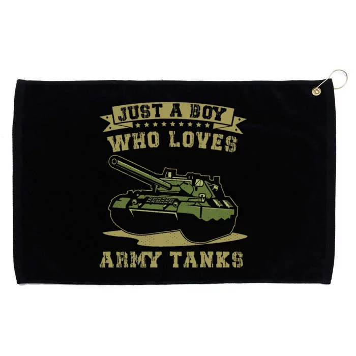 Just A Boy Who Loves Army Tanks Military Ww2 Tanks Grommeted Golf Towel