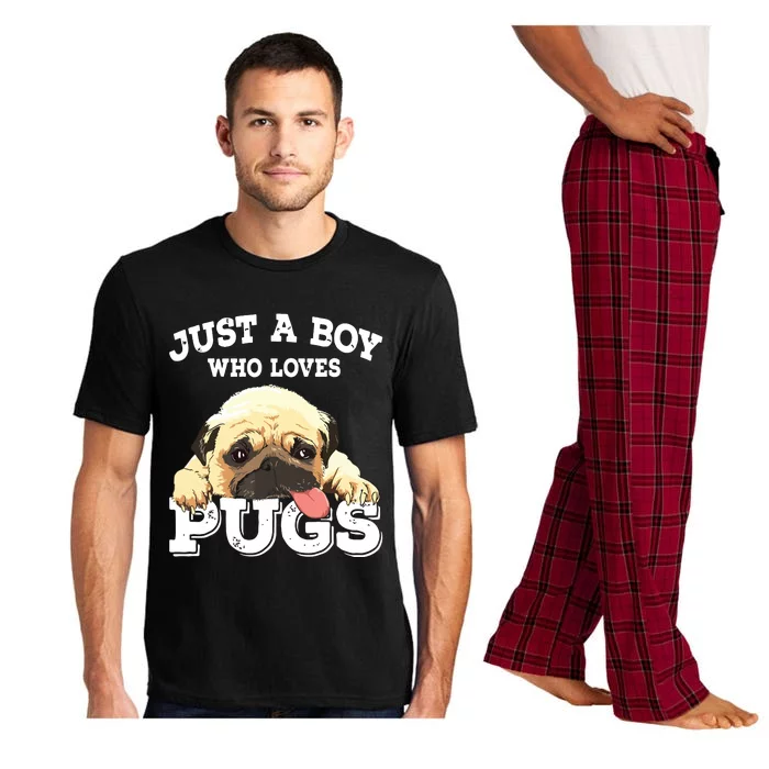 Just A Boy Who Loves Pugs Funny Pug Lover Gift For Boy Pajama Set