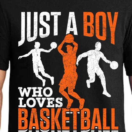 Just A Boy Who Loves Basketball Player Sport Basketball Pajama Set