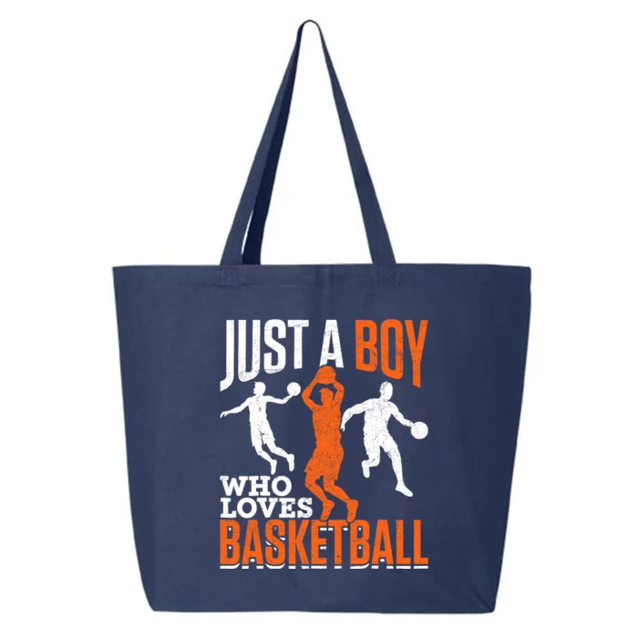 Just A Boy Who Loves Basketball Player Sport Basketball 25L Jumbo Tote