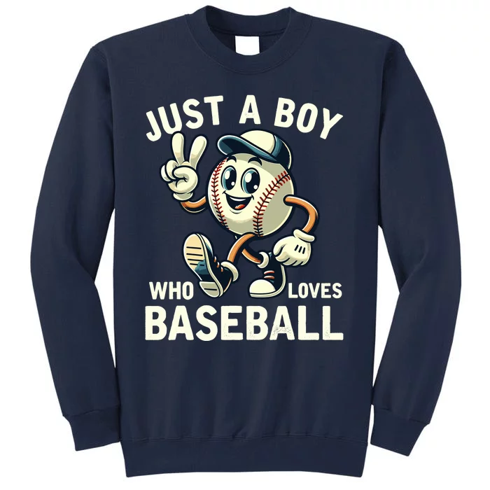 Just A Boy Who Loves Baseball Boy Tall Sweatshirt