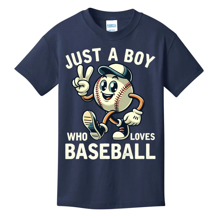 Just A Boy Who Loves Baseball Boy Kids T-Shirt