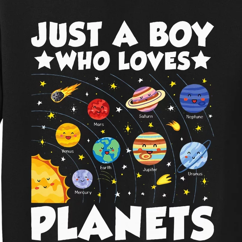 Just A Boy Who Loves Planets Solar System Space Science Geek Sweatshirt