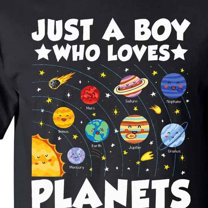 Just A Boy Who Loves Planets Solar System Space Science Geek Tall T-Shirt