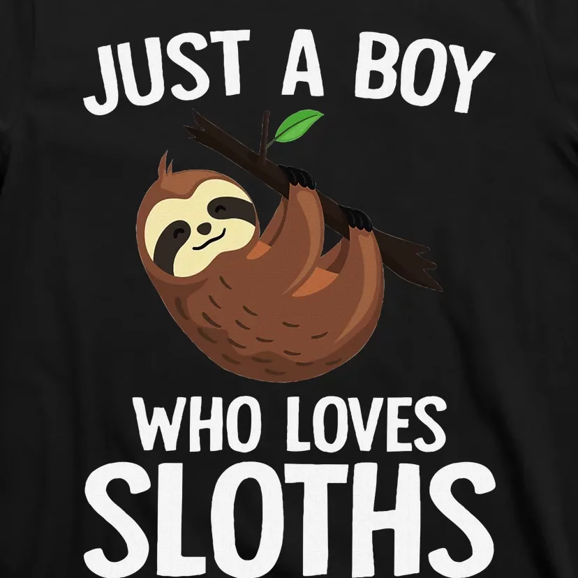 Just A Boy Who Loves Sloths Sloth Lover T-Shirt